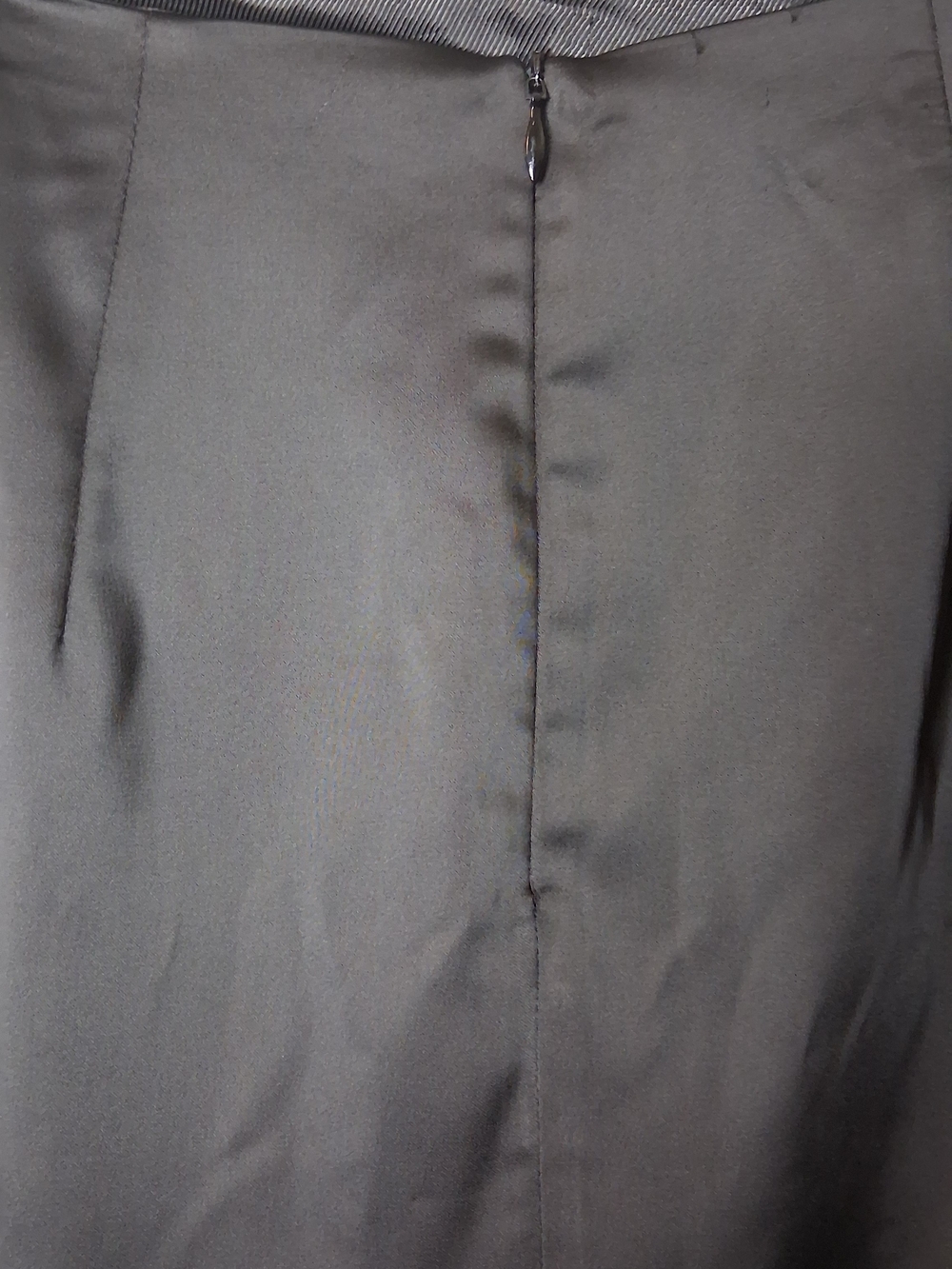 Zara Black Satin Asymmetrical Ruffle Skirt NWT XS - Picture 4 of 5